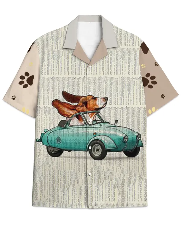 Basset Hound Hawaiian Shirt new