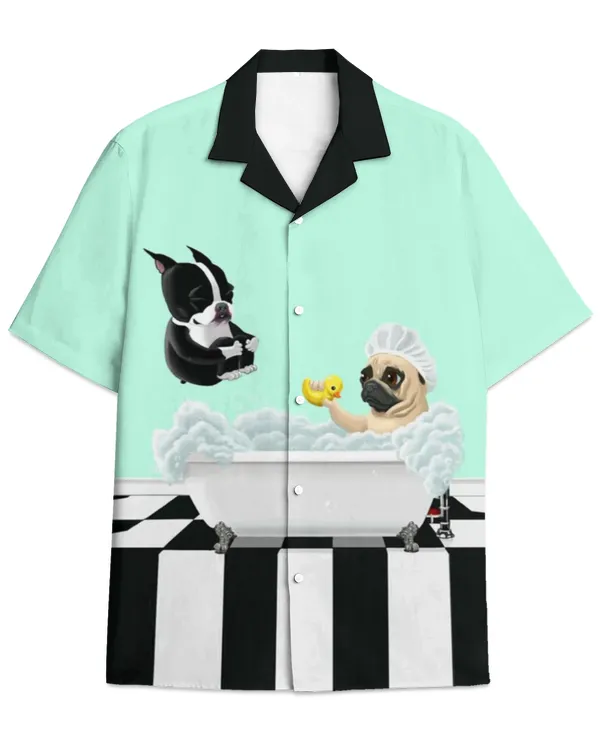 Boston Terrier Hawaiian Shirt