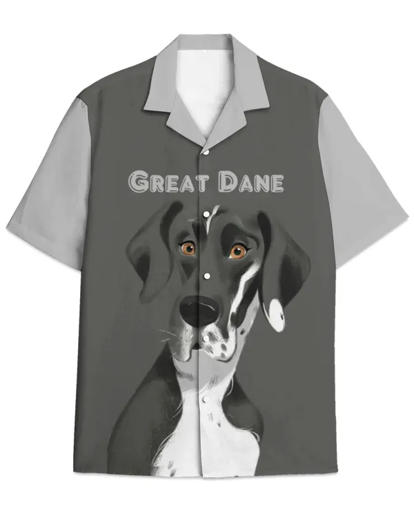 Great Dane-Hawaiian Shirt