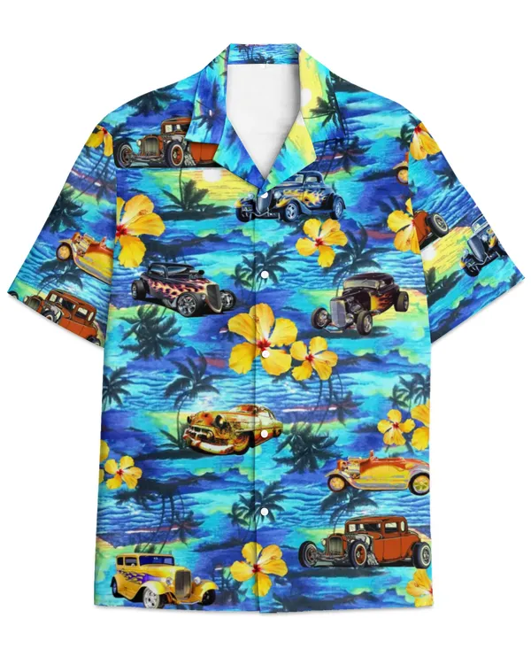 Hot Rods Hawaiian Shirts Vintage Floral