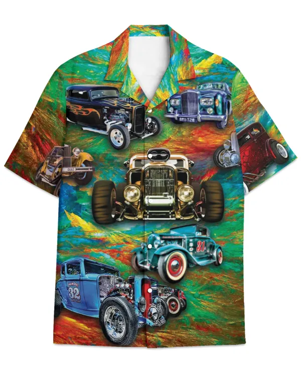 car how to ride a hot rod hawaiian shirt