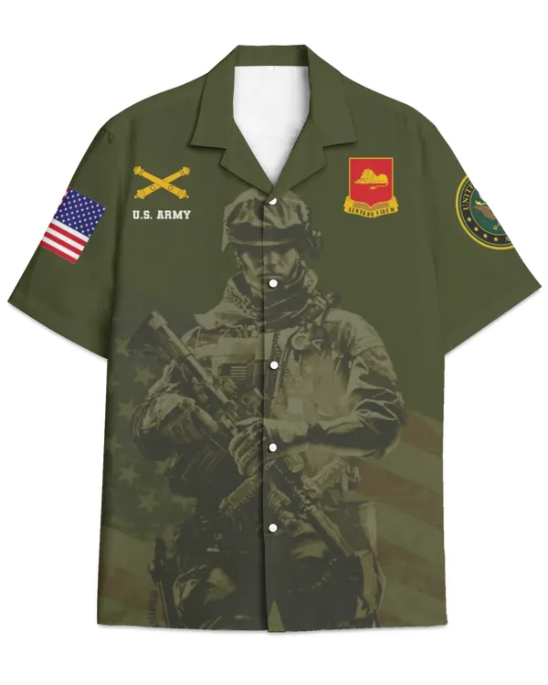 HHS Battery 1st Battalion 33rd Field Artillery Hawaiian Shirt