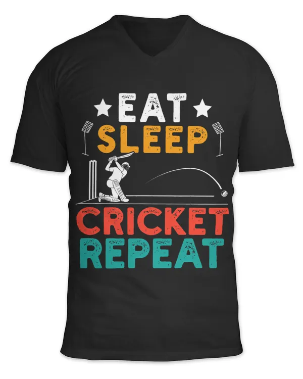 Cricket Fan Funny Eat Sleep Cricket Repeat For Cricket Player Gifts 2