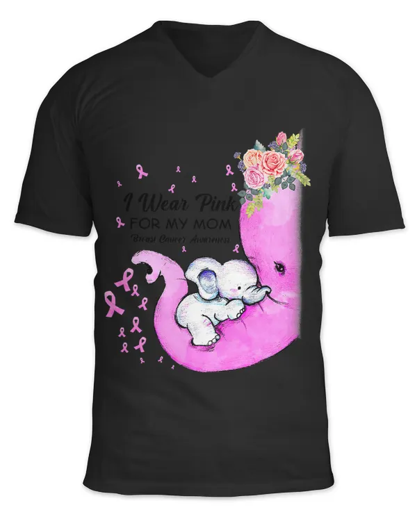 BC Elephant Design Breast Cancer I Wear Pink For My Mom Elephant Breast Cancer Awareness 39 Warrior Elephants Cancer