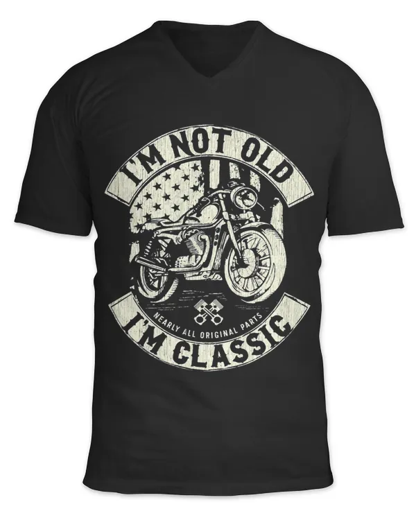 Motocross Biker Vintage Funny Motorcycle Tee Im not Old Im Classic
