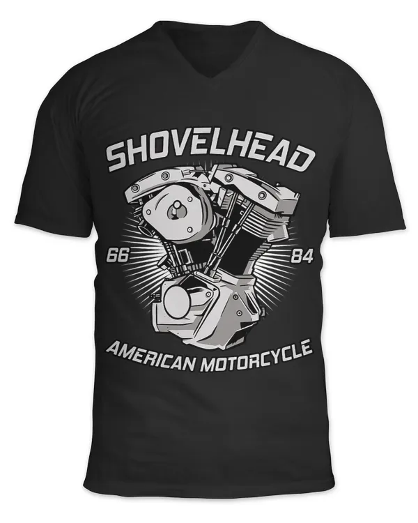 Motocross Biker Vintage HD Motorcycle VTwin ShovelHead Engine Drawing Biker 68