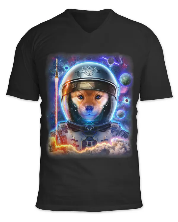 Astronaut Shiba Dog on Space Shuttle to Explore the Universe