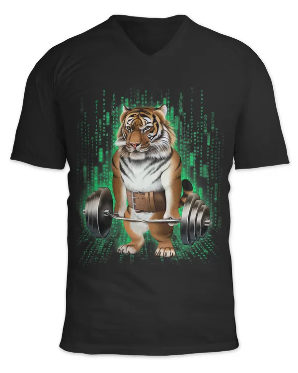 Tiger Muscle Training with Barbell Shrug Bar in Cyber Gym
