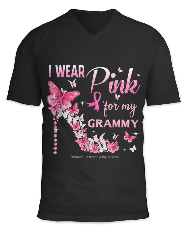 I Wear Pink For My Grammy Butterfly Breast Cancer Awareness