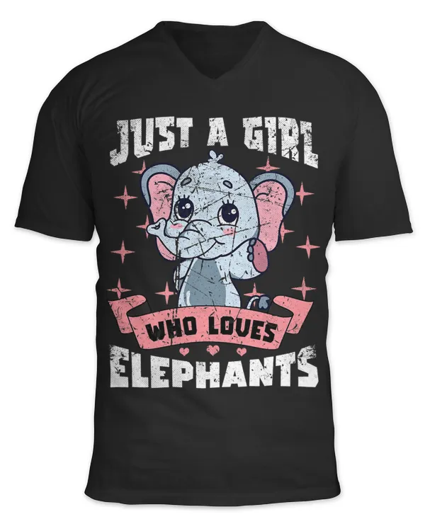 just a girl who loves elephants cute blue pink print