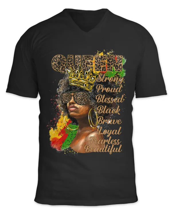 Proud Strong Black Queen Leopard Afro Natural Hair Queen
