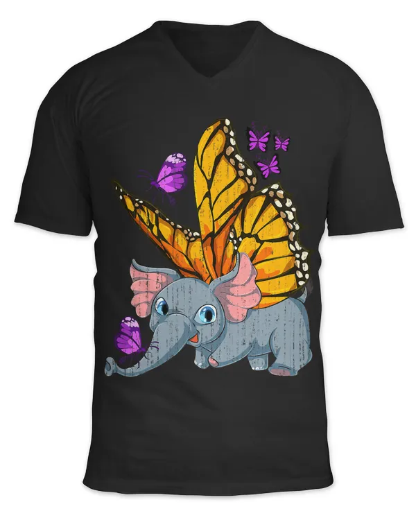 Africa Zoo Animal Lover Magical Butterfly Cute Elephant