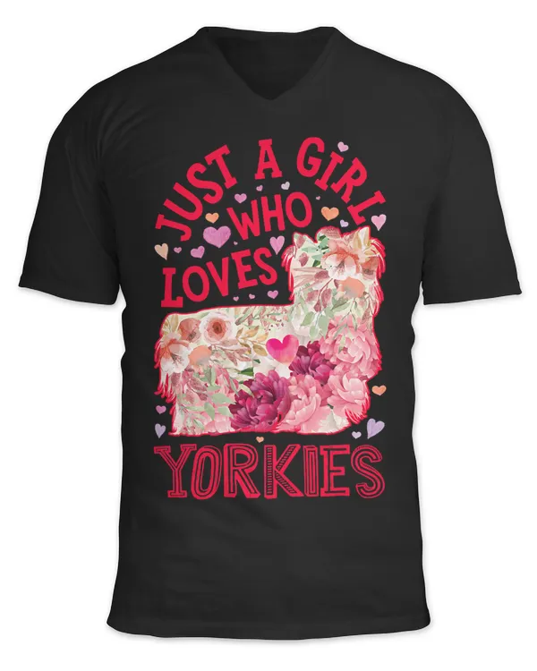 Yorkie Yorkshire Terrier Just A Girl Who Loves Dog Flower 131