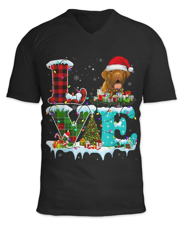 Dogue De Bordeaux Christmas Tree Light Pajama Dog Xmas 26