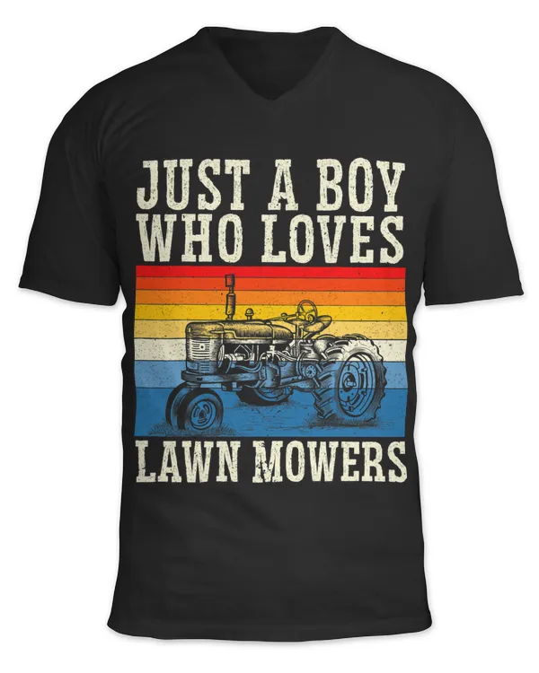 Mens Just A Boy Who Loves Lawn Mowers Mowing Gardening Gardener 1