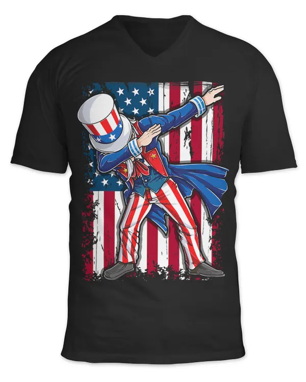Dabbing Uncle Sam 4th Of July Men Women American Flag Gifts 32