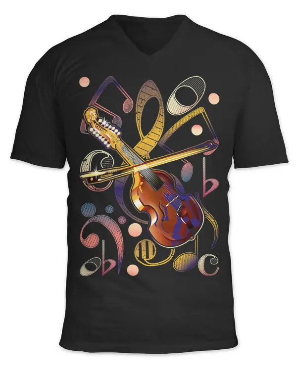 Violin With Notes Design for Violin Player and Musicians 230