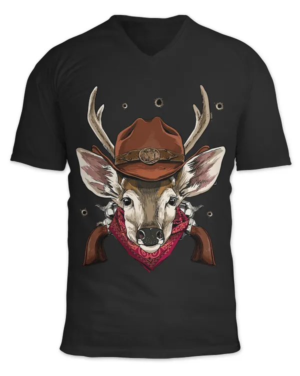 Cowboy Deer Western Rodeo Cowboy Hat and Bandana 146