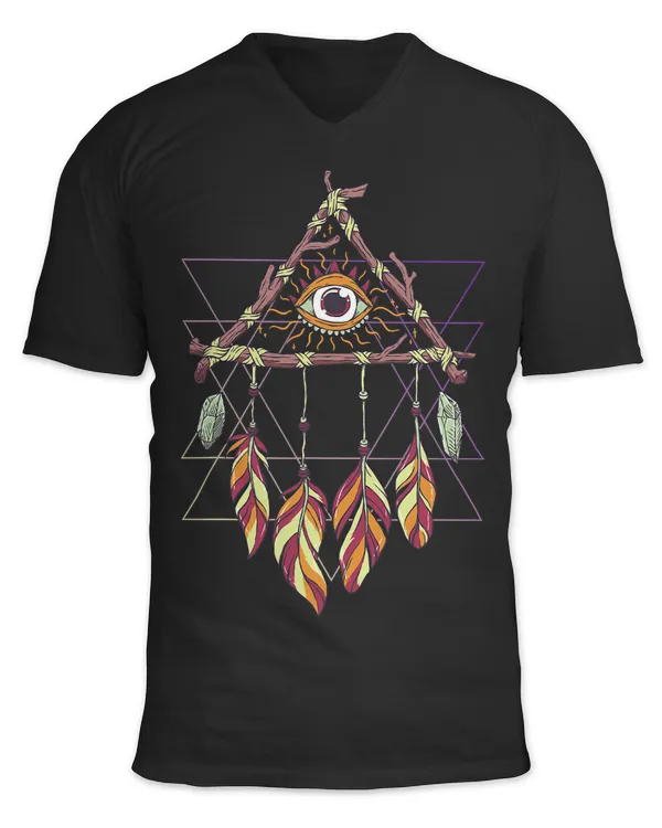 Bohemian Illuminati Pyramid Allseeing Eye Dreamcatcher 686