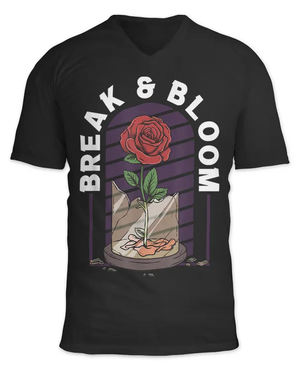 Break and Bloom Red Rose Flower Break Up Brokenhearted Emo 145