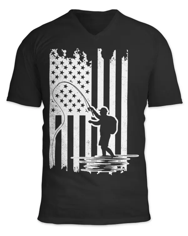 Fly Fishing american Flag artsy USA patriotic creative art