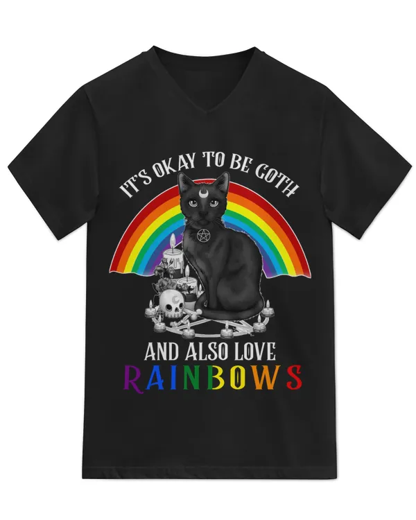 Cat - It's okay to be goth and also love rainbows