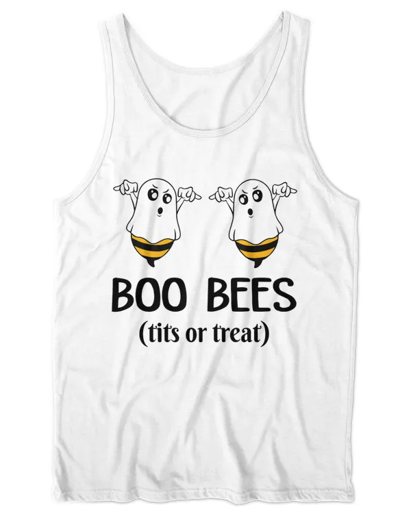 Spooky Ghost Boo Bees Tits Or Treat Tank Top