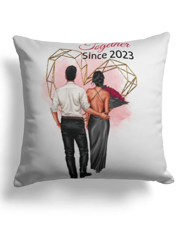 Personalized Happy Valentine Couple Lovers Wedding Pollows H2312A2