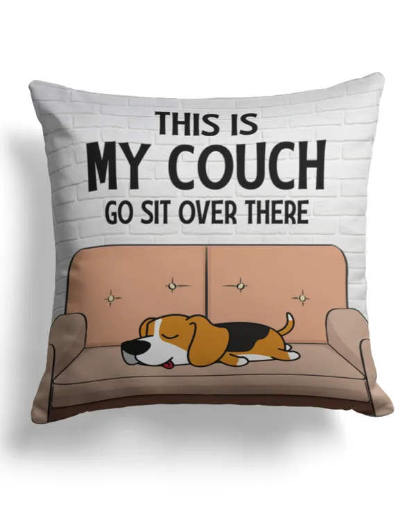 Personalized dog Throw Pillow, This is our couch go sit over there