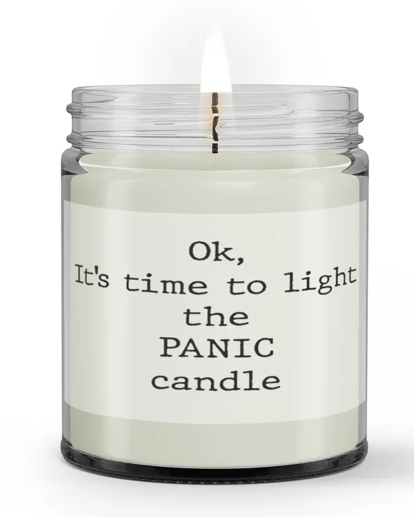 Funny "Ok. It's to light the panic candle" Pregnancy Announcement Candle