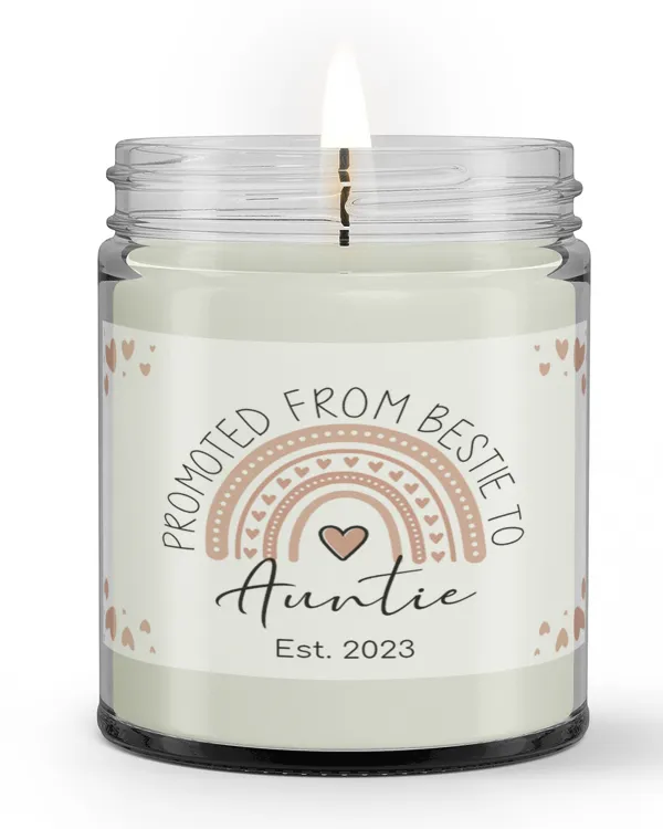 Promoted from Bestie to Auntie: Personalized Candle for the Excited Aunt-to-Be