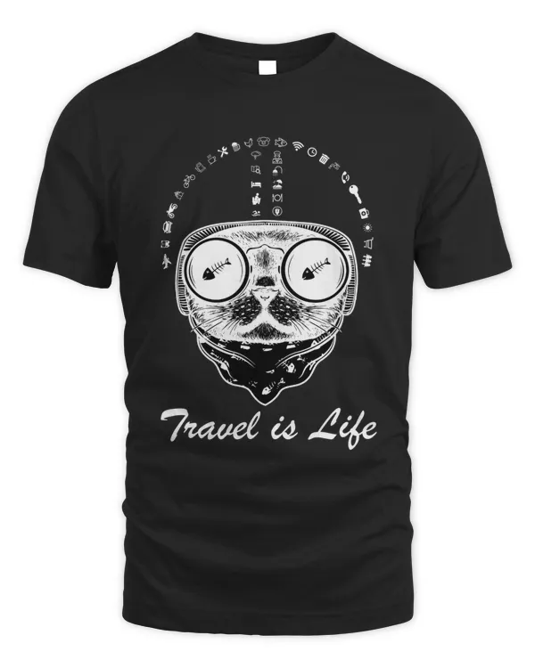 Travel is life T-shirt | Dark color palette | T-shirt Maxu
