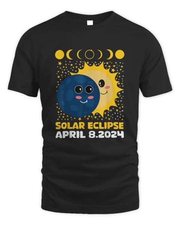 Total Solar Eclipse 2024 Cute Kids Toddler Boy Total Eclipse T-Shirt