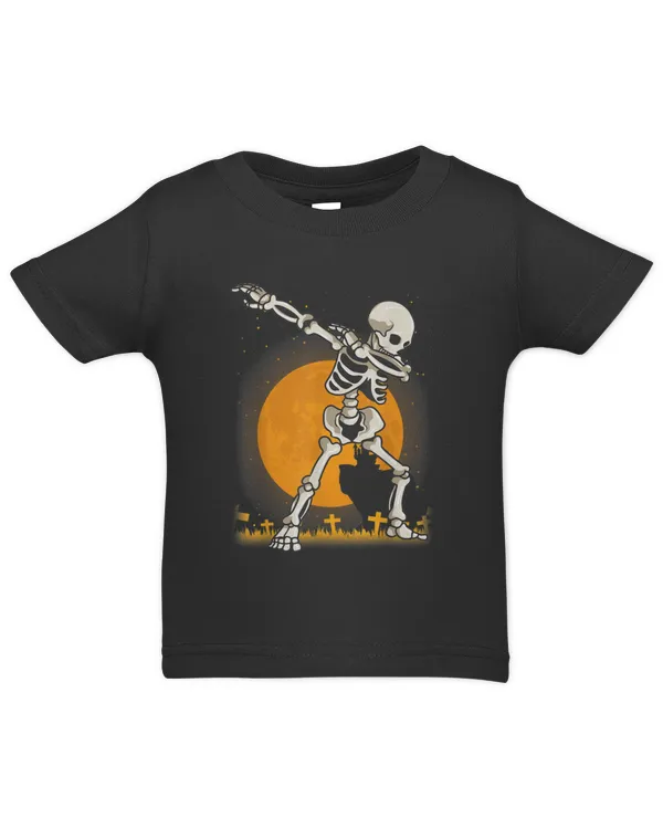 Halloween Shirts For Boys Kids Girl Dabbing Skeleton Costume