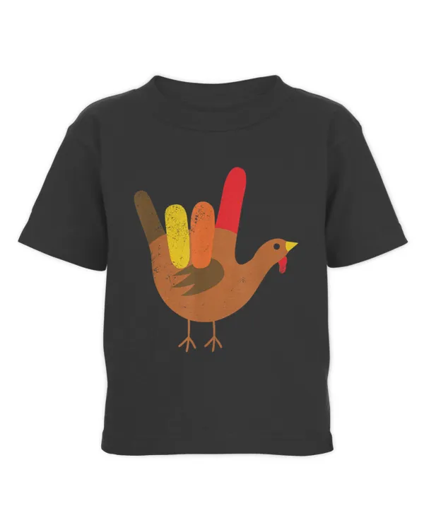 American Sign Language I Love You Thanksgiving Turkey