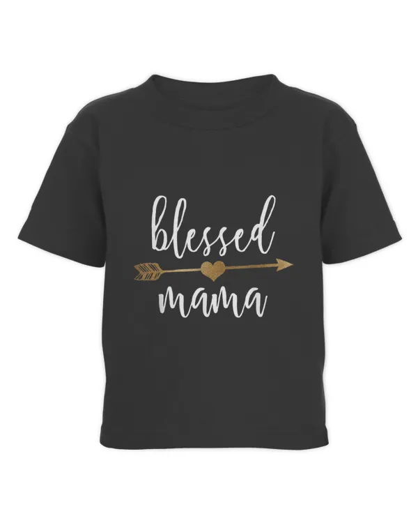Cute Gold Arrow Blessed Mama Thanksgiving