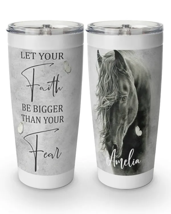Personalized Custom Horse Faith Tumbler