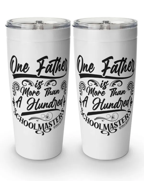 One Father Is More Than A Hundred Schoolmasters Viking Tumbler 20oz, Gift For Dad