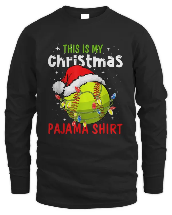 This Is My Christmas Pajama Baseball Softball