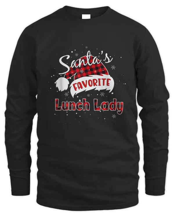 Funny Santa's Favorite Lunch Lady Christmas Matching Pajama