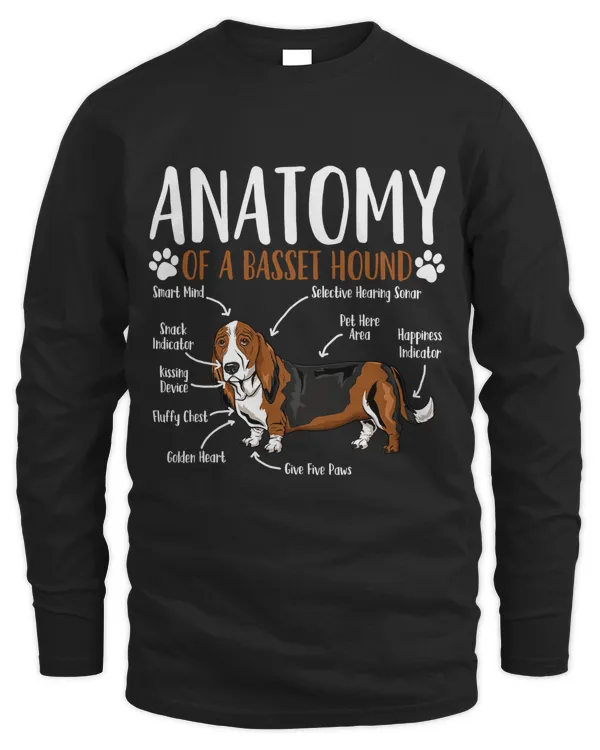 Basset Hound Dog Anatomy T-Shirt