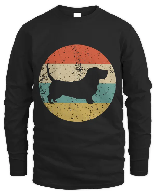 Basset Hound Hoodie - Vintage Retro Basset Hound Dog Hoodie