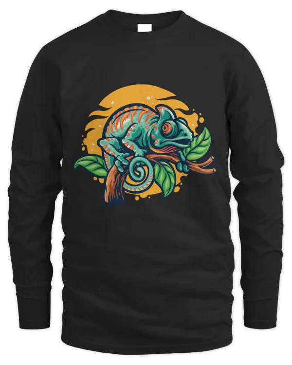 Chameleon Reptile Reptiles Lizard Animal Pet Terrarium Gift Pullover Hoodie