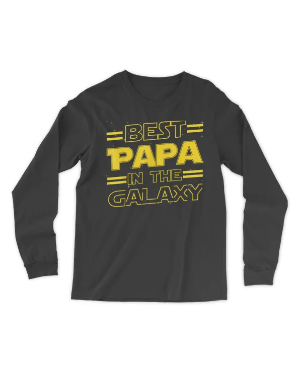 Best Papa in the Galaxy Funny Fathers Day Gift for Men T-Shirt