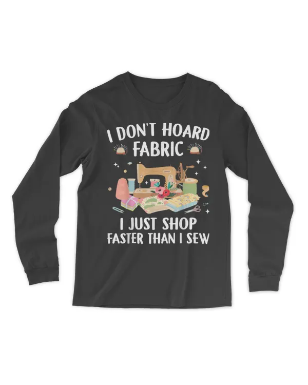 Funny Sewing Machine Quilting Lover Quilted Fabric Hoarder T-Shirt