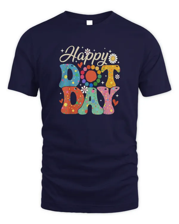 Happy Dot Day Hippie Flowers Smile Face Groovy Teacher Kids_1