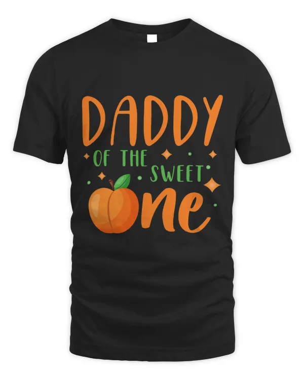 Mens Daddy of the Sweet One Sweet Peach Summer 1st Birthday Party