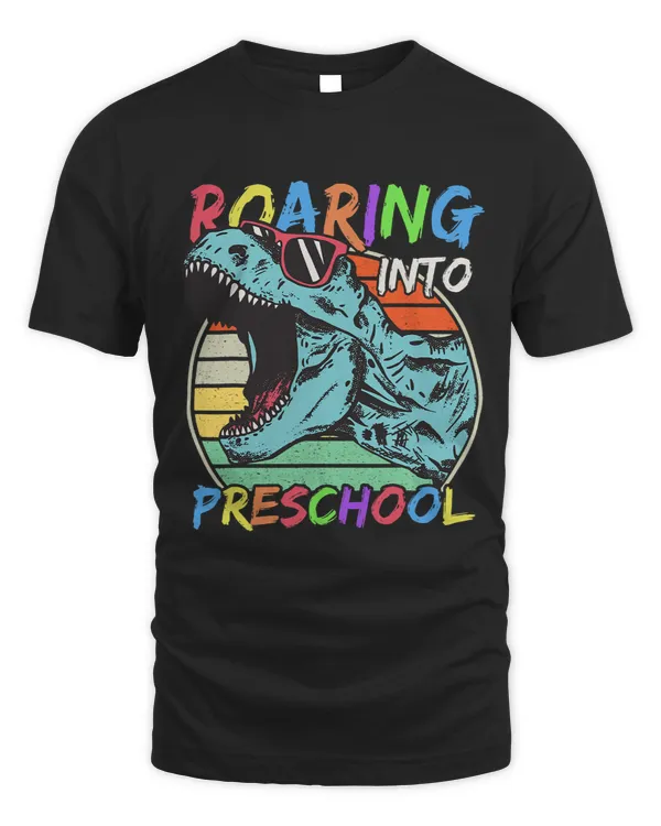 Roaring Into Preschool Dinosaur T Rex Back to School Boys 3