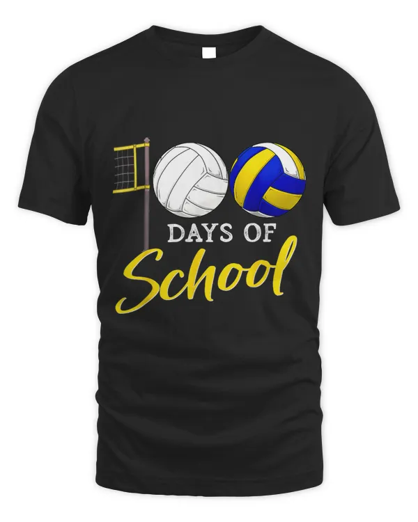 Kids 100 Days Of School Volleyball Teacher 100th Day Of