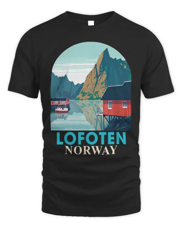 Lofoten Norway Travel Poster Lofoten Traveling Vacation Trip